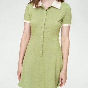 Cider Green/White Gingham Dress